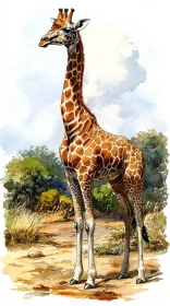 Elegant Giraffe in the Wild