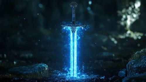 Enchanted Sword in the Darkness