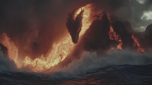 Dragon in Inferno: Sea and Fire