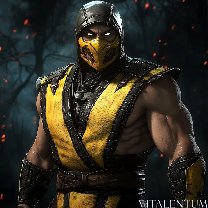 AI ART Fierce Warrior in Mortal Kombat