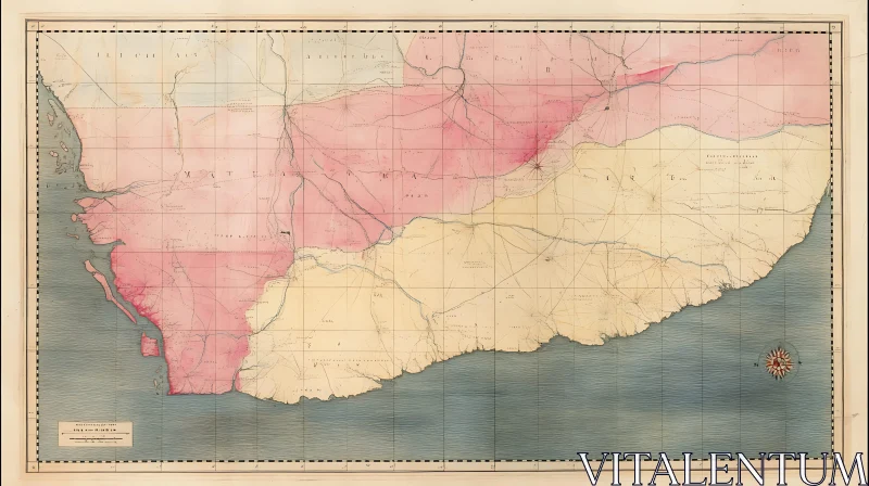 Vintage Geographic Chart AI Image