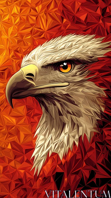 Geometric Eagle Illustration AI Image