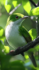 Green Bird in Nature