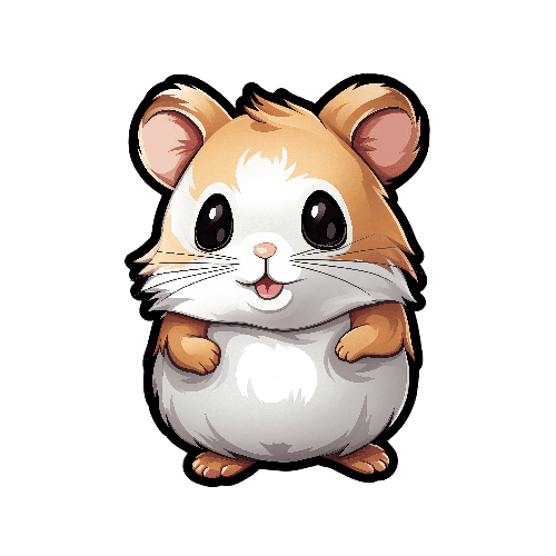 Cheerful Hamster Cartoon for T-Shirt and POD Design POD Design