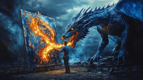 Fantasy Art: Dragon Fire Painting