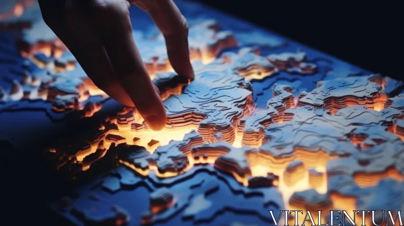 Delicately Crafted Voxel Art: A Captivating World Map AI Image