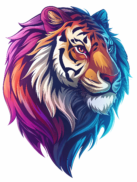 POD Design Vibrant Tiger Head Art