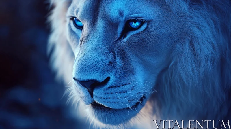 AI ART Icy Lion Portrait