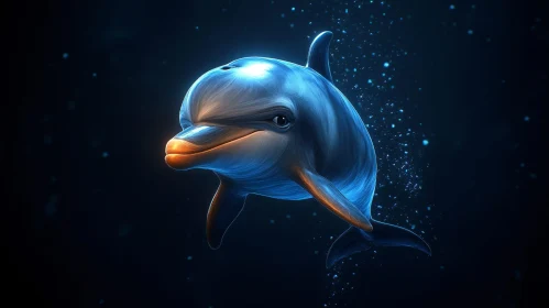 Oceanic Dolphin with Soft Glows