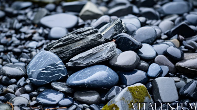 Graceful Coastal Rock Pile: A Nature-Inspired Bardcore Imagery AI Image