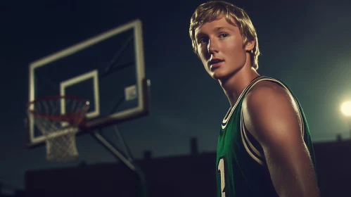 Young Athlete in Green