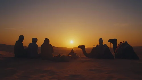 Tranquil Desert Scene at Sunset