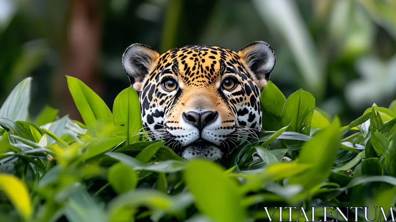 Majestic Jaguar in Jungle AI Image