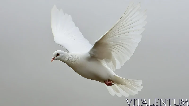 AI ART Soaring White Dove - Symbol of Peace