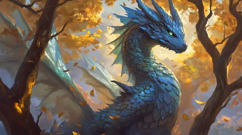 Blue Dragon in the Fall