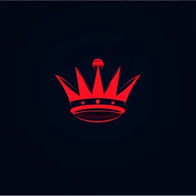 Red Crown Symbol on Navy Blue