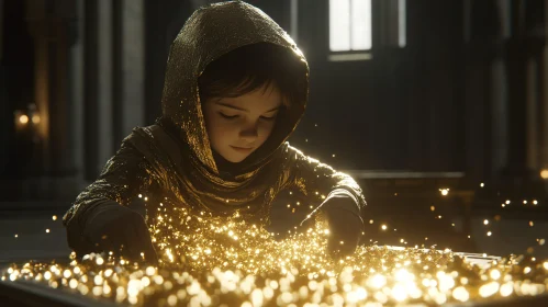 Child in Golden Light