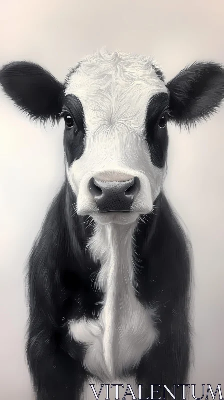 Close-Up Cow Image AI Image