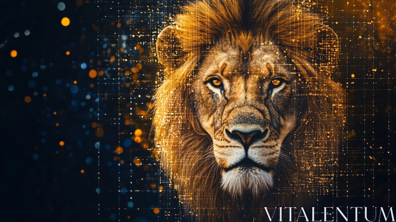 AI ART Abstract Lion