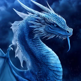 Azure Dragon in Starry Night