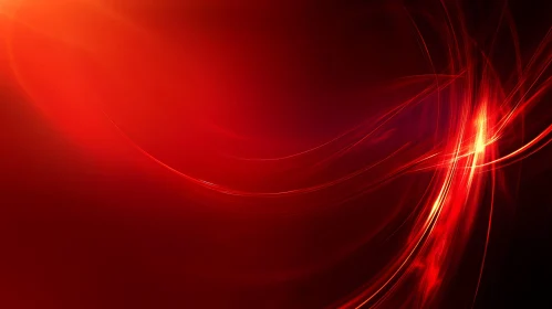 Flowing Red Abstract Art