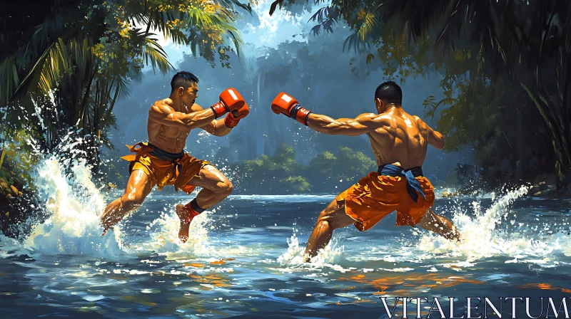 AI ART Jungle River Boxing Combat