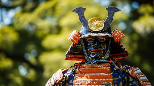 Japanese Samurai Warrior Armor Portrait