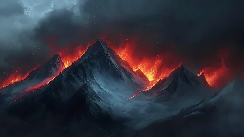 Fiery Mountains Eruption