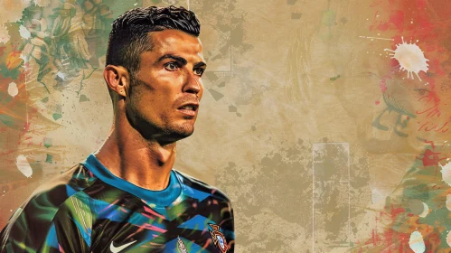 Focused Cristiano Ronaldo in Digital Art