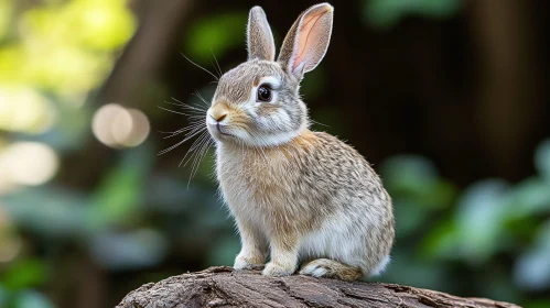 Curious Bunny in Nature AI Image