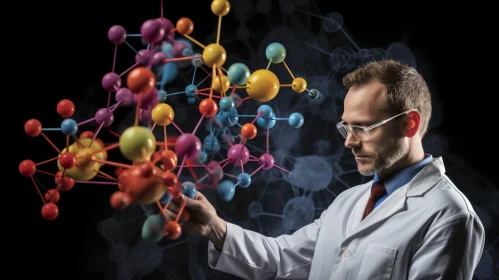 Colorful Molecule Objects: A Captivating Photo of Mathematical Intricacy