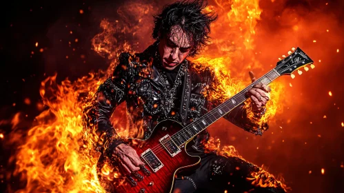 Fiery Guitar Performance