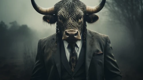Post-Apocalyptic Theme - Man in Suit with Bull Head