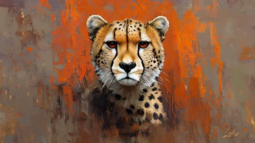 Cheetah Art in Bold Colors