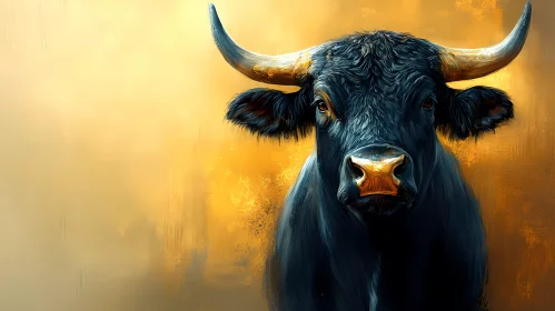 Artistic Bull Portrait