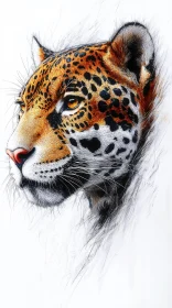Big Cat Art: Leopard Portrait