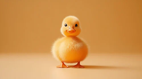 Charming Yellow Duckling Portrait