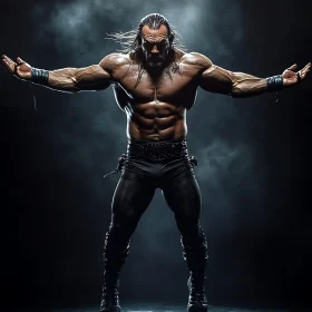 Intense Muscular Man Image