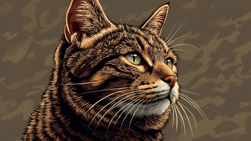 Majestic Cat Portrait Artwork