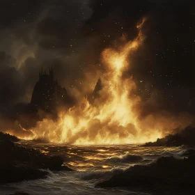 Inferno Over the Sea