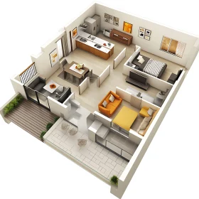 Detailed Apartment Interior Layout