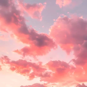 Pastel Sky with Pink Clouds