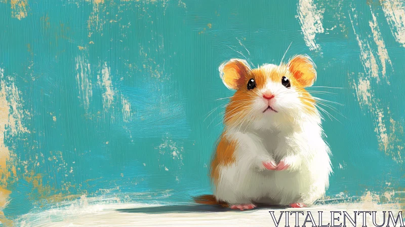 Charming Hamster Art Piece AI Image