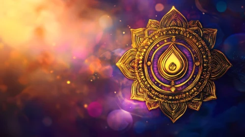 Intricate Mandala Design on Bokeh Background AI Image