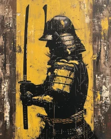 Samurai Warrior Holding Katana Painting