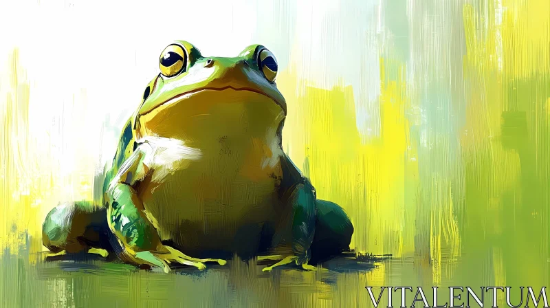 Colorful Frog Art Illustration AI Image