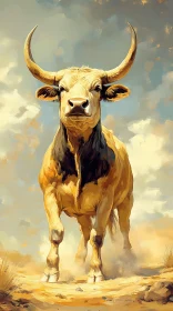 Powerful Bull Portrait