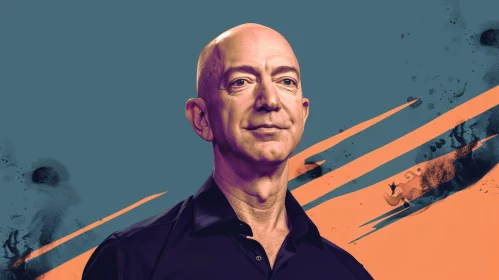 Jeff Bezos: Dynamic Art Portrait