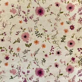Delicate Floral Design on Cream Background
