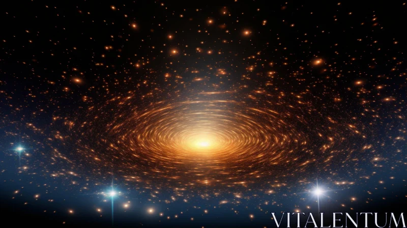Enchanting Spiral Galaxy in Space with Bright Stars | Yukimasa Ida AI Image